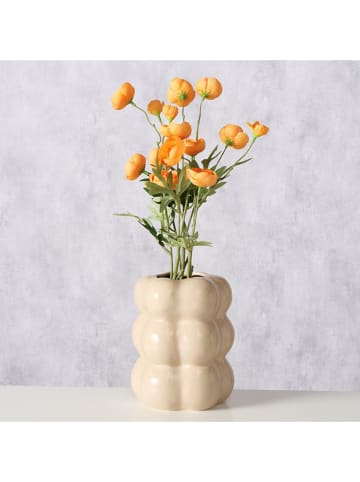 Boltze Vase ''Lumina'' in Creme - (H)18 x Ø 14,5 cm