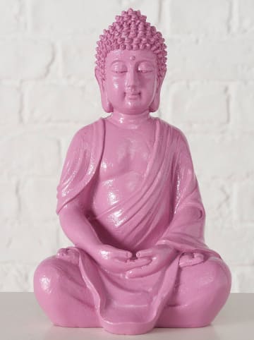 Boltze Dekofigur "Buddha" in Rosa - (H)20 cm