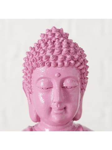 Boltze Dekofigur "Buddha" in Rosa - (H)20 cm