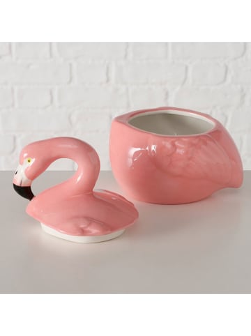 Boltze Pojemnik "Flamingo" w kolorze jasnoróżowym - wys. 16 cm