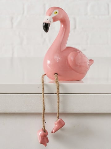 Boltze Dekoracja "Flamingo" w kolorze jasnoróżowym - wys. 14,5 cm