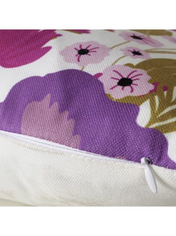 Boltze Kissen "Antonia" in Weiß/ Grün/ Rosa - (L)45 x (B)45 cm