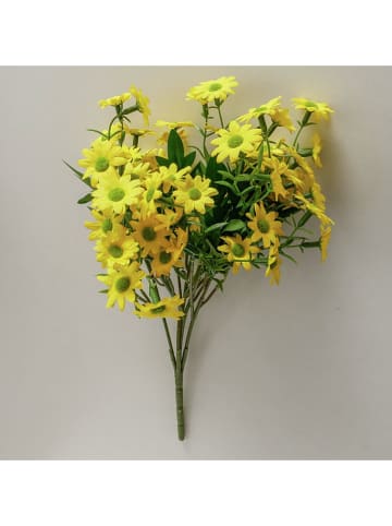 Boltze Bukiet dekoracyjny "Bellis" w kolorze żółtym - wys. 42 cm