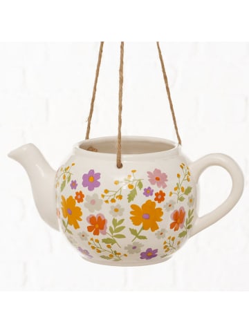 Boltze Osłonka "Antonia" ze wzorem na doniczkę - wys. 11 cm