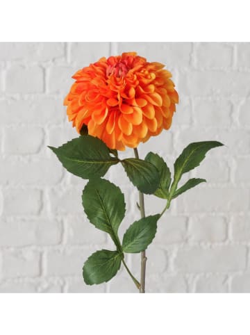 Boltze Dekozweig ''Dahlie'' in Grün/ Orange - (L)95 cm