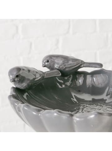 Boltze Poidełko "Malme" w kolorze szarym dla ptaków - wys. 14,5 cm