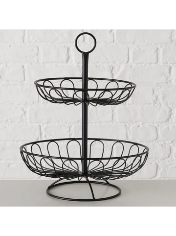 Boltze Etagere "Quincy" in Schwarz - (H)35 cm 