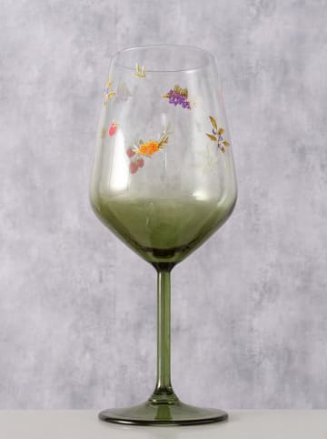 Boltze Kieliszek "Jardin" w kolorze zielonym do wina - wys. 22 cm