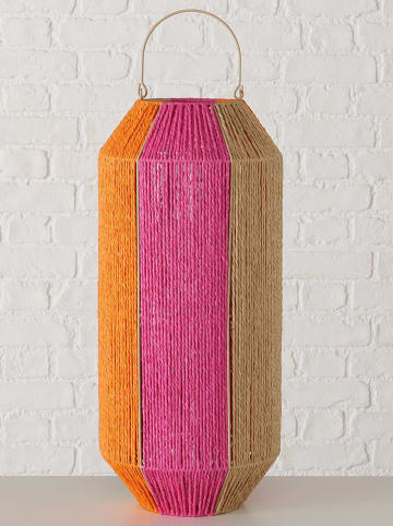 Boltze Windlicht "Mikaela" in Beige/ Pink/ Orange - (H)60 cm