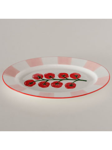 Boltze Półmisek "Tomato" w kolorze biało-jasnoróżowo-czerwonym - 30,3 x 20,2 cm