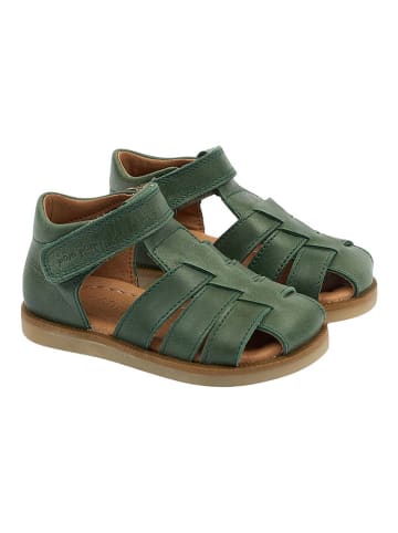POM POM Leren enkelsandalen groen