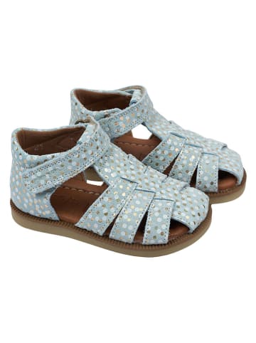 POM POM Leren enkelsandalen lichtblauw