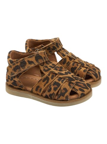 POM POM Leren enkelsandalen lichtbruin