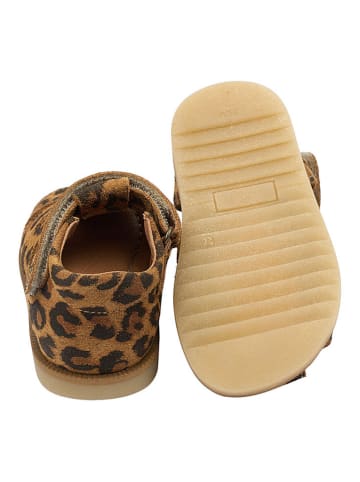 POM POM Leren enkelsandalen lichtbruin