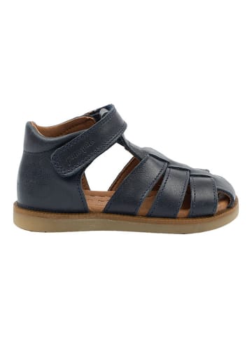 POM POM Leren enkelsandalen donkerblauw