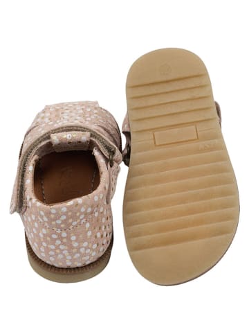 POM POM Leder-Halbsandalen in Beige