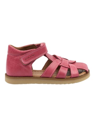 POM POM Leder-Halbsandalen in Pink