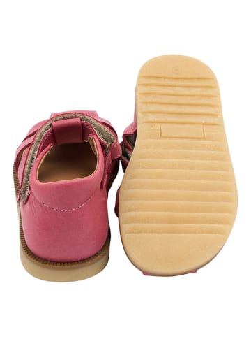POM POM Leder-Halbsandalen in Pink