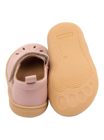 POM POM Leder-Ballerinas in Rosa