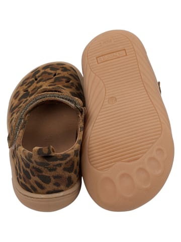 POM POM Leren ballerina's bruin