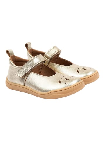 POM POM Leren ballerina's goudkleurig