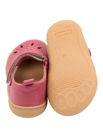 POM POM Skórzane baleriny w kolorze różowym