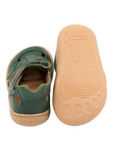 POM POM Leder-Halbsandalen in Grün