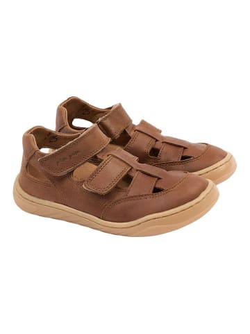 POM POM Leren enkelsandalen lichtbruin