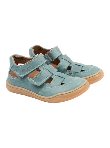 POM POM Leren enkelsandalen lichtblauw