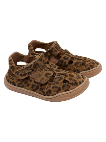 POM POM Leren enkelsandalen lichtbruin