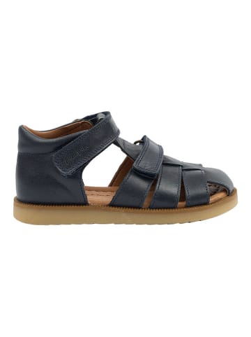 POM POM Leren enkelsandalen donkerblauw
