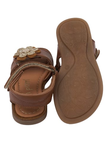 POM POM Leren sandalen lichtbruin