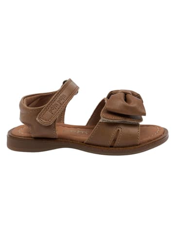 POM POM Leder-Sandalen in Hellbraun