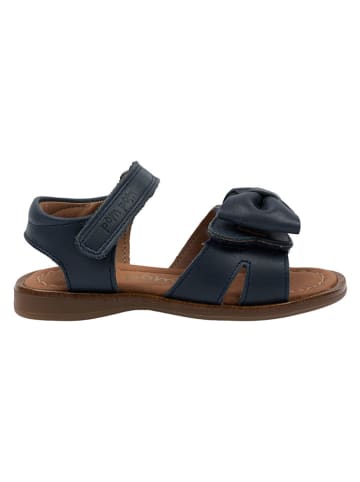 POM POM Leder-Sandalen in Dunkelblau