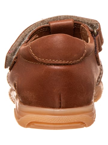 POM POM Leren enkelsandalen lichtbruin