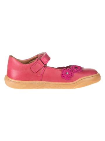 POM POM Leder-Spangenballerinas in Pink