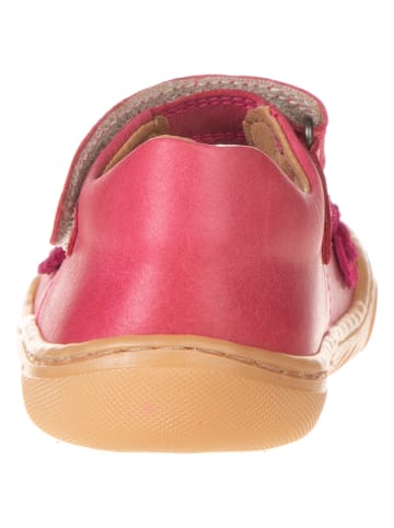 POM POM Leder-Spangenballerinas in Pink
