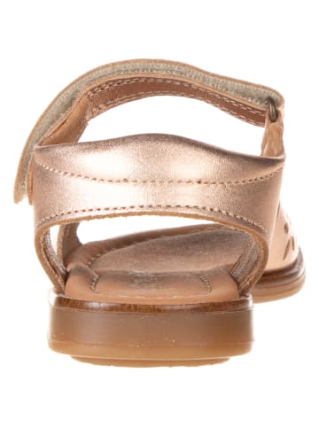 POM POM Leder-Sandalen in Gold