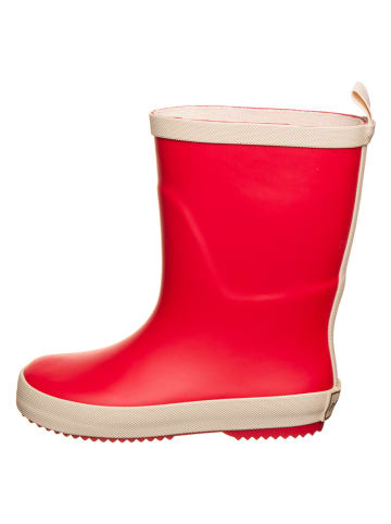 POM POM Rubberlaarzen "Solid" rood/beige