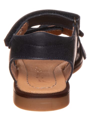 POM POM Leren sandalen donkerblauw