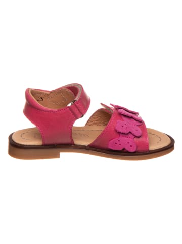 POM POM Leder-Sandalen in Pink