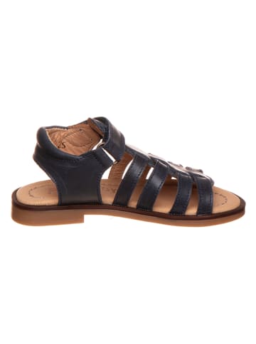 POM POM Leren sandalen donkerblauw