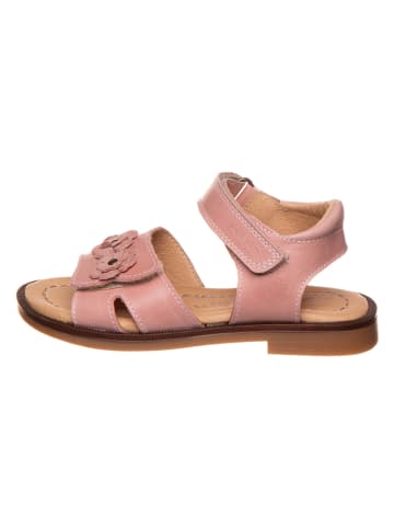 POM POM Leder-Sandalen in Rosa