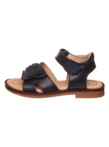 POM POM Leren sandalen donkerblauw