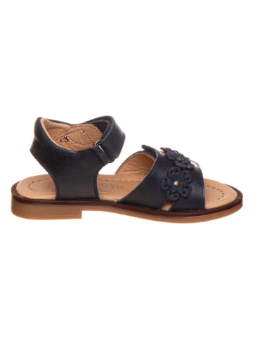 POM POM Leren sandalen donkerblauw