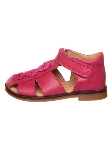 POM POM Leder-Halbsandalen in Pink
