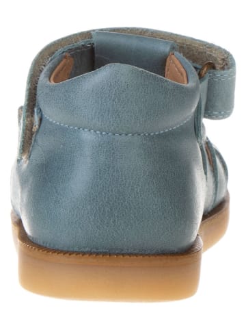 POM POM Leren enkelsandalen donkerblauw