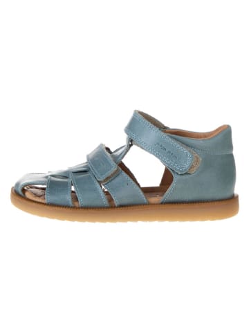 POM POM Leren enkelsandalen lichtblauw