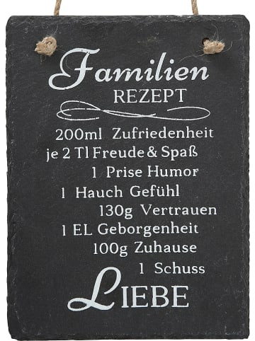 Boltze 2er-Set: Wandschilder "Rezept" in Schwarz - (B)15 x (H)20 cm