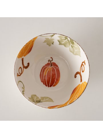 Boltze Müslischale "Ambera" in Weiß/ Orange - Ø 14 cm